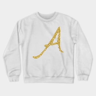 Sparkling A Letter Crewneck Sweatshirt